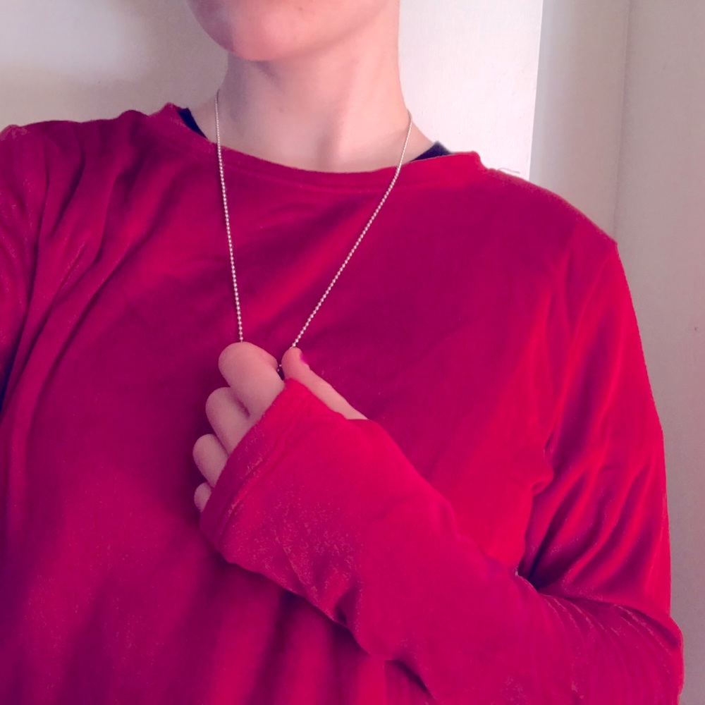 Women’s Faux Velvet Red CuddlDuds Comfy Shirt ❤️